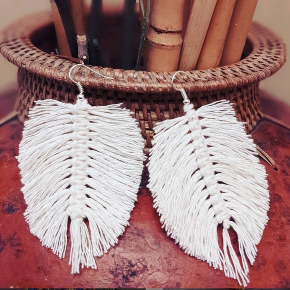 Handmade earrings. Mayan style. Mexican beach inspired